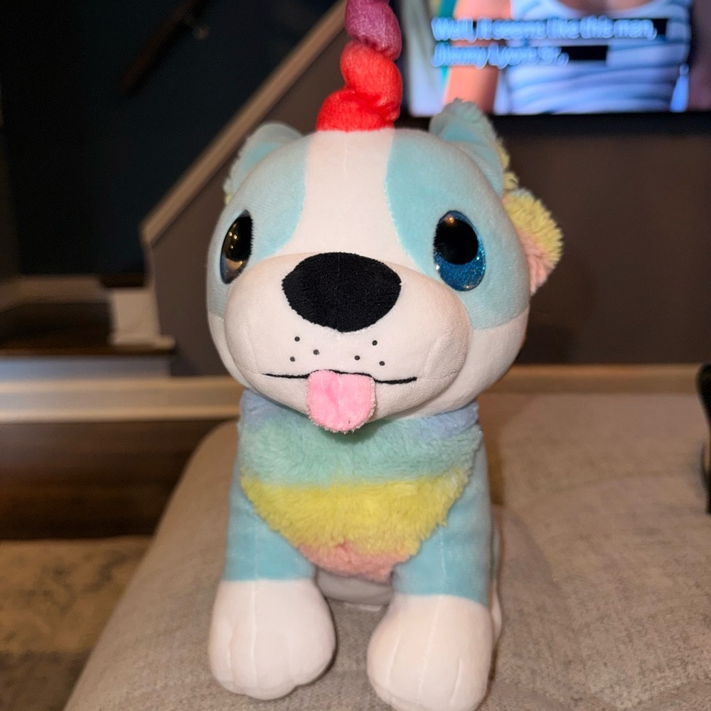 Unicorn Dog Plush Ideal Toy Direct Rainbow Stuffed Animal Cute Soft Toy